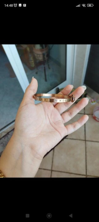 Bracciale Kidult oro rosa frase incisa
