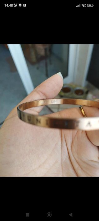 Bracciale Kidult oro rosa frase incisa