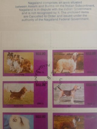 Colección Sellos Nagaland Perros