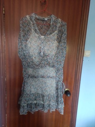 Vestido gasa Venca estampado