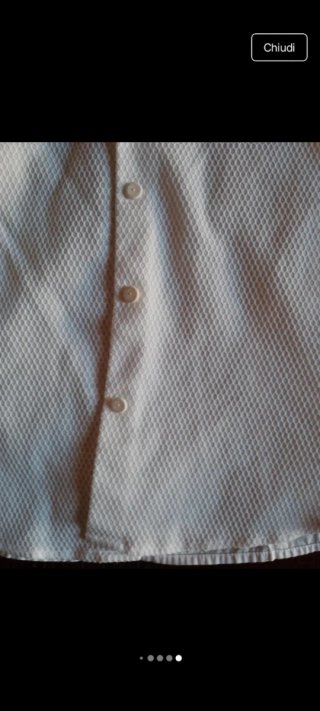 Camicia senza maniche bianca, cotone 100%, vintage