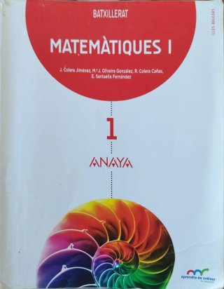 Matemàtiques I, Batxillerat 1