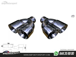 KIT COLAS DE ESCAPE INOX IZQUIERDA Y DERECHA DOBLE SALIDA
