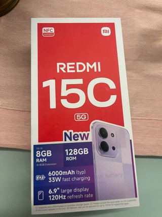 Redmi 15C 128GB nero  NFC 5G ancora sigillato