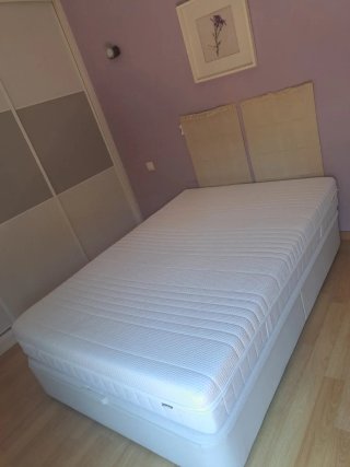 Cama con colchón y canapé abatible