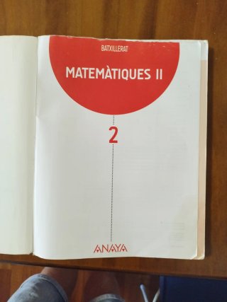 Matemàtiques II, Batxillerat 2