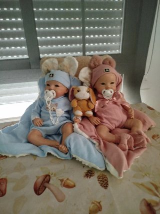 Muñecos Bebé Reborn de 46cm de vinilo y tela