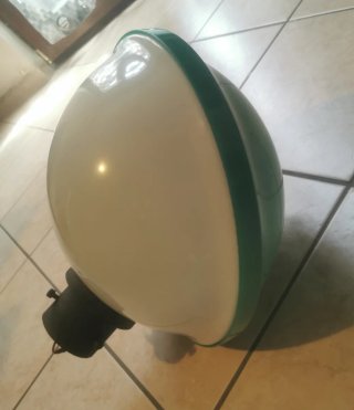 Lampada vintage da giardino verde e bianca plafon