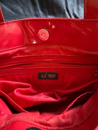 Bolso Armani Jeans Rojo Charol