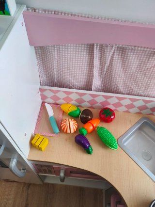 Cocina de Juguete Rosa y Blanca Esquinera