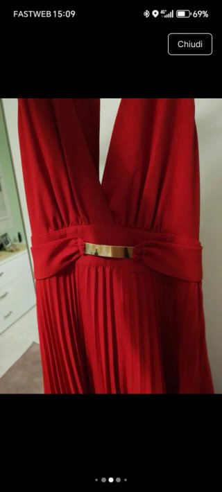 Guess Vestito Lungo Rosso