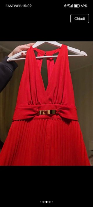 Guess Vestito Lungo Rosso