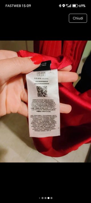 Guess Vestito Lungo Rosso