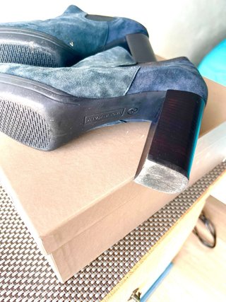 Botines GAIA BARDELLI Piel Azul Marino Talla 36