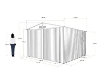 Caseta Garaje metálico Gardiun Surrey 15.96 m2