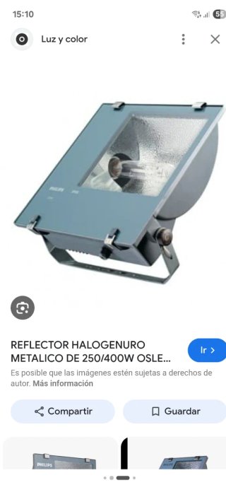 Reflector Halogenuro Metálico 400W 12 unidades