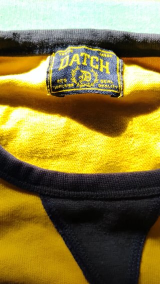Datch Camiseta Hombre Manga Larga Amarilla Azul