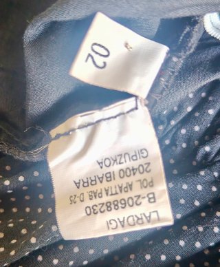 Traje neska, Talla 02.