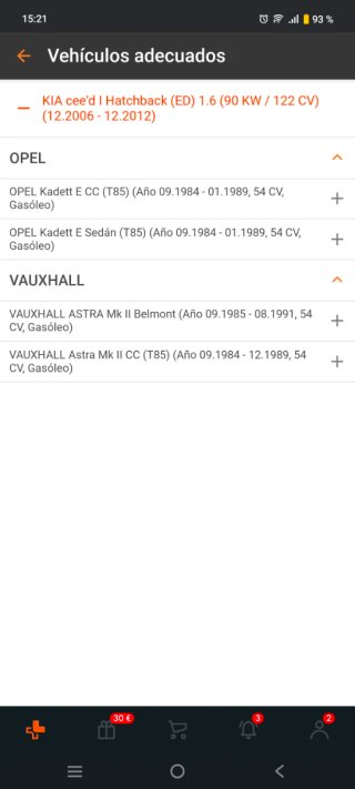 Silencioso intermedio Opel Kadett Vauxhall