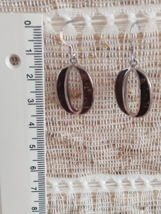 Pendientes Plata y madera de coco