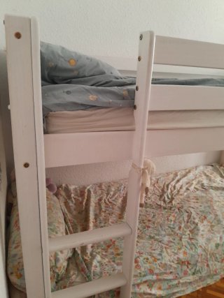 Cama litera blanca