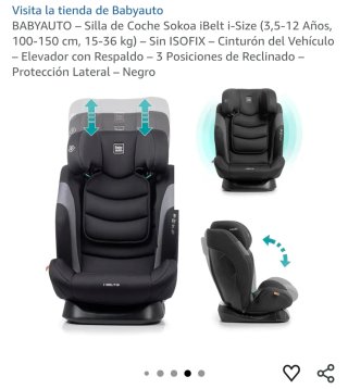 Silla Coche Babyauto Sokoa iBelt Negro