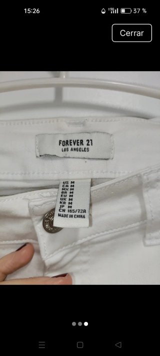 Pantalón corto blanco mujer