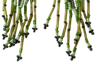 Pendientes largos bisutería verdes