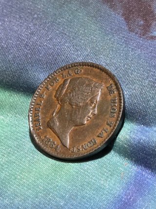 Moneda 10 céntimos Isabel II 1864