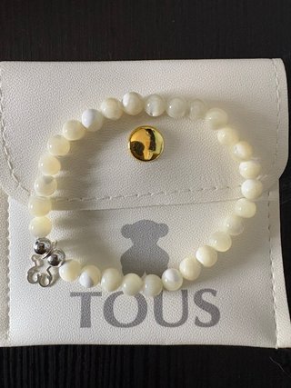 Pulsera Perlas Río y Nácar con Adorno Plata