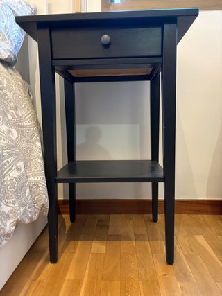 Juego 2 Mesitas Noche Madera Negra BLÄSTÅSEN Negro