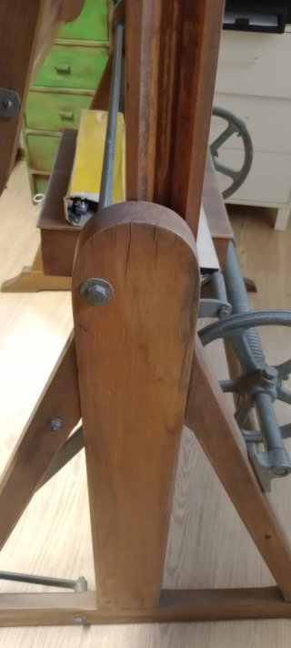 Tavolo Disegno Tecnigrafo Legno Vintage Anni '40