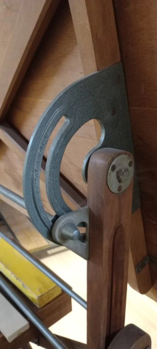 Tavolo Disegno Tecnigrafo Legno Vintage Anni '40