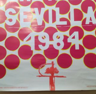 Cartel Feria Sevilla 1984 Original modelo rojo