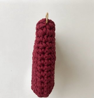 Bolso de crochet artesanal rojo
