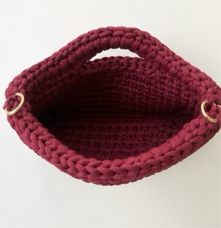 Bolso de crochet artesanal rojo