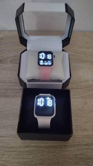 Pack 2 Relojes Digitales (Rosa y Blanco)