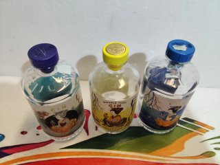 3 Bottiglie Vuote Gin Giapponese Etsu