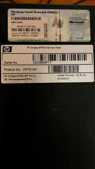 Ordenador HP sobremesa Plata/Negro