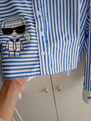 Camisa Karl Lagerfeld Rayas Azules y Blancas