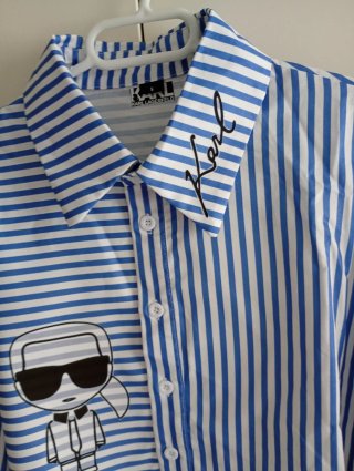 Camisa Karl Lagerfeld Rayas Azules y Blancas