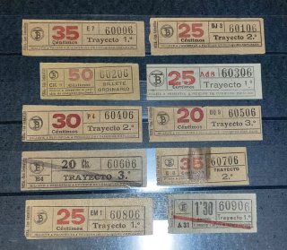 Billetes Tranvía Barcelona Capicua