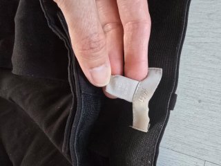Pantalón tejido negro corte recto