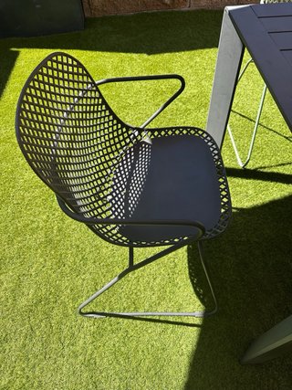 Mesa y 6 Sillas Jardín Metal