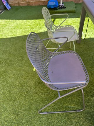 Mesa y 6 Sillas Jardín Metal