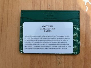 Tarjetero Goyard Verde