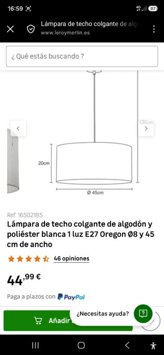 Lámpara de techo moderna