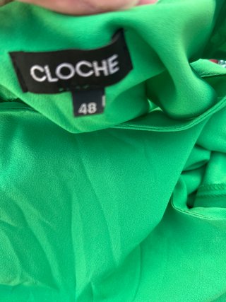 Blusa verde esmeralda fluida CLOCHÉ Talla 48