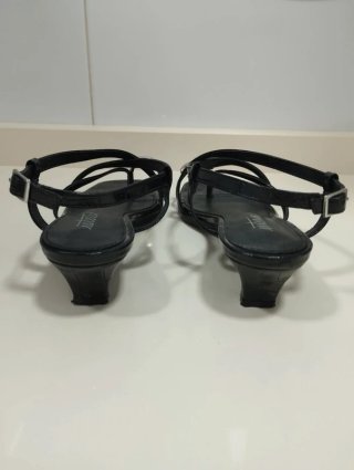 Sandalias Sisteria Tacón Medio Negras Talla 37