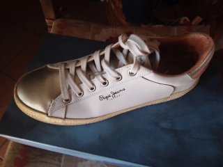 Scarpe Pepe Jeans donna bianche e oro